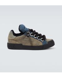 Dolce & Gabbana - Portofino Denim Sneakers - Lyst