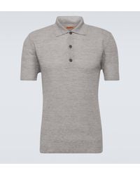 Barena - Marco Slissa Linen-blend Polo Shirt - Lyst