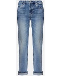 AG Jeans - Girlfriend Mid-Rise Straight Jeans - Lyst