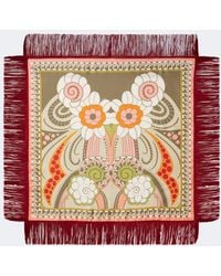 La DoubleJ - Fringed Printed Silk Twill Scarf - Lyst