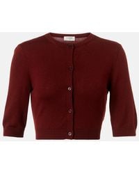 Saint Laurent - Cropped Wool Cardigan - Lyst