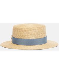Roger Vivier - Tres Vivier Straw Boater Hat - Lyst