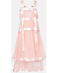 Noir Kei Ninomiya - Midikleid Aus Tuell - Lyst