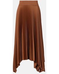 JOSEPH - Falda Midi Ade De Crepe Plisada - Lyst