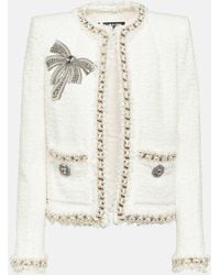 Balmain - Embellished Tweed Jacket - Lyst