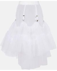 Noir Kei Ninomiya - Sheer Tulle Midi Skirt - Lyst