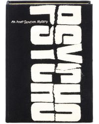 Olympia Le-Tan Psycho Embellished Book Clutch - Black