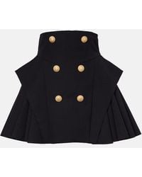 Balmain - Mini-Jupe En Laine Vierge - Lyst