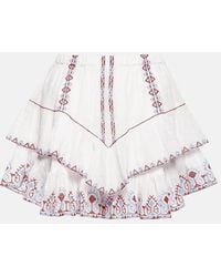 Isabel Marant - Jocadia Embroidered Cotton Shorts - Lyst