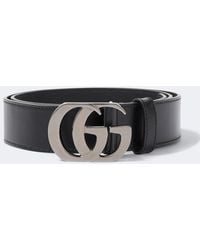 Gucci - Guertel Cut Double G Marmont Aus Leder - Lyst