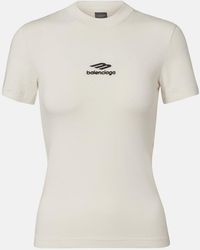 Balenciaga - 3B Sports Icon Anliegendes Rundhals-T-Shirt - Lyst