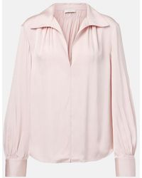 Vince - Blouse En Soie Melangee - Lyst