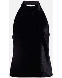 Nili Lotan - Top Peneloppe De Terciopelo Con Cuello Halter - Lyst
