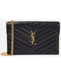 Saint Laurent - Cassandre Matelasse Leather Wallet On Chain - Lyst