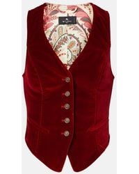 Etro - Cotton Velvet Vest - Lyst