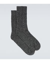 Loro Piana - Treccia Cable-Knit Cashmere Socks - Lyst