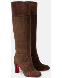Christian Louboutin - Bottes Loo En Daim - Lyst
