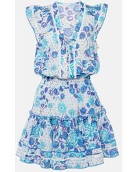 Poupette - Anais Printed Cotton Minidress - Lyst