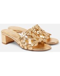 Gianvito Rossi - Amalfi 45 Leather Mules - Lyst