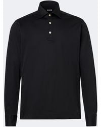 Kiton - Top Polo De Popelin De Algodon - Lyst
