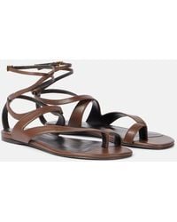KHAITE - Aimee Leather Sandals - Lyst