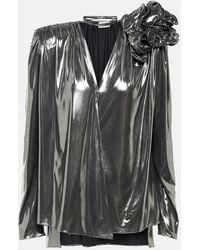 Magda Butrym - Applique Metallic Blouse - Lyst