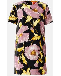 La DoubleJ - Bedrucktes Minikleid Mini Swing Aus Baumwolle - Lyst