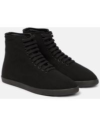 The Row - Canvas High-top Sneakers - Lyst