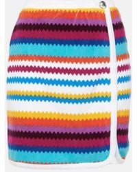 Missoni - Striped Knitted Cotton-Blend Miniskirt - Lyst
