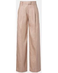 Brunello Cucinelli - Linen-Blend Wide-Leg Pants - Lyst