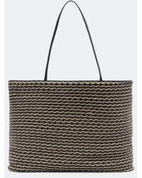 The Row - Beau Large Leather-Trimmed Raffia Tote Bag - Lyst