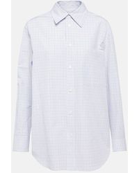 Bottega Veneta - Checked Cotton And Linen Shirt - Lyst