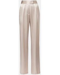 The Sei - Weite High-Rise-Hose Aus Seidensatin - Lyst