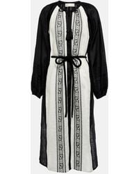 Tory Burch - Embroidered Linen Kaftan - Lyst