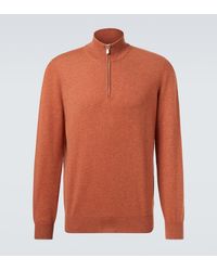 Brunello Cucinelli - Jersey De Cachemir Con Cremallera Parcial - Lyst