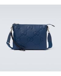 Gucci - Jumbo GG Medium Leather Messenger Bag - Lyst