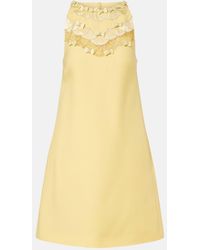 Valentino - Crepe Couture Embellished Minidress - Lyst