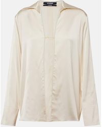 Jacquemus - Bluse La Chemise Notte Aus Satin - Lyst