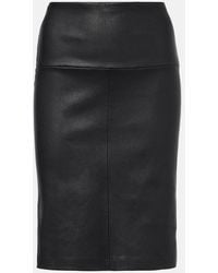 Stouls - Gin Leather Midi Skirt - Lyst