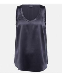 Brunello Cucinelli - Top Aus Einem Seidengemisch - Lyst