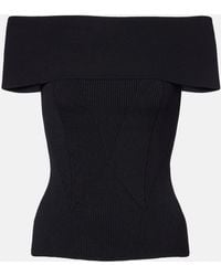 Givenchy - Ribbed-Knit Off-Shoulder Top - Lyst