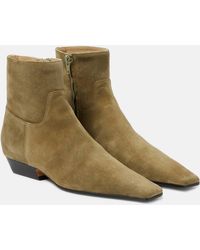 Khaite - Suede Ankle Boots - Lyst