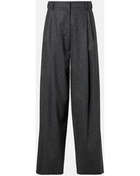 Max Mara - Gerade High-Rise-Hose Aus Wolle - Lyst