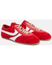 Dries Van Noten - Leather-Trimmed Suede Sneakers - Lyst