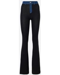 Coperni - Denim-Trimmed High-Rise Flared Pants - Lyst