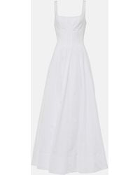 STAUD - Wells Cotton Poplin Maxi Dress - Lyst