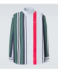 Loewe - Camisa De Sarga Algodon A Rayas Con Double L - Lyst