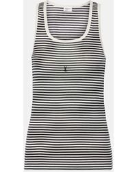 Saint Laurent - Striped Tank Top - Lyst