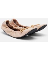 Gucci - Prima Horsebit Leather Ballet Flats - Lyst