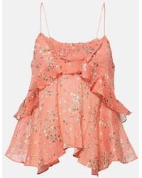 Isabel Marant - Anissa Floral Cotton And Silk Tank Top - Lyst